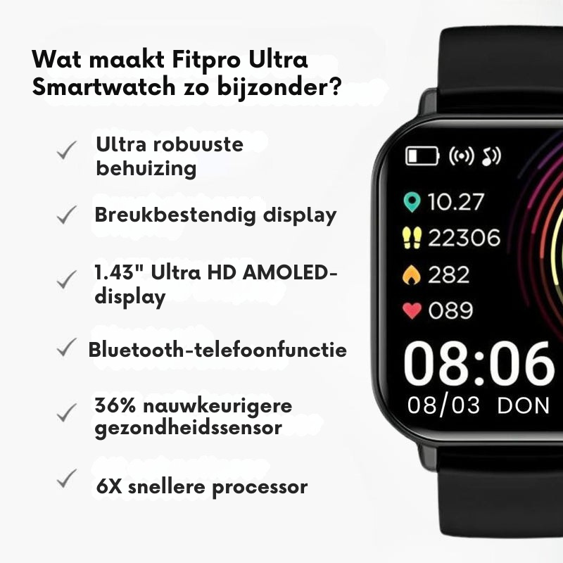 PulseMate Smartwatch – Gezondheidsfuncties & IP68 Waterdicht 7