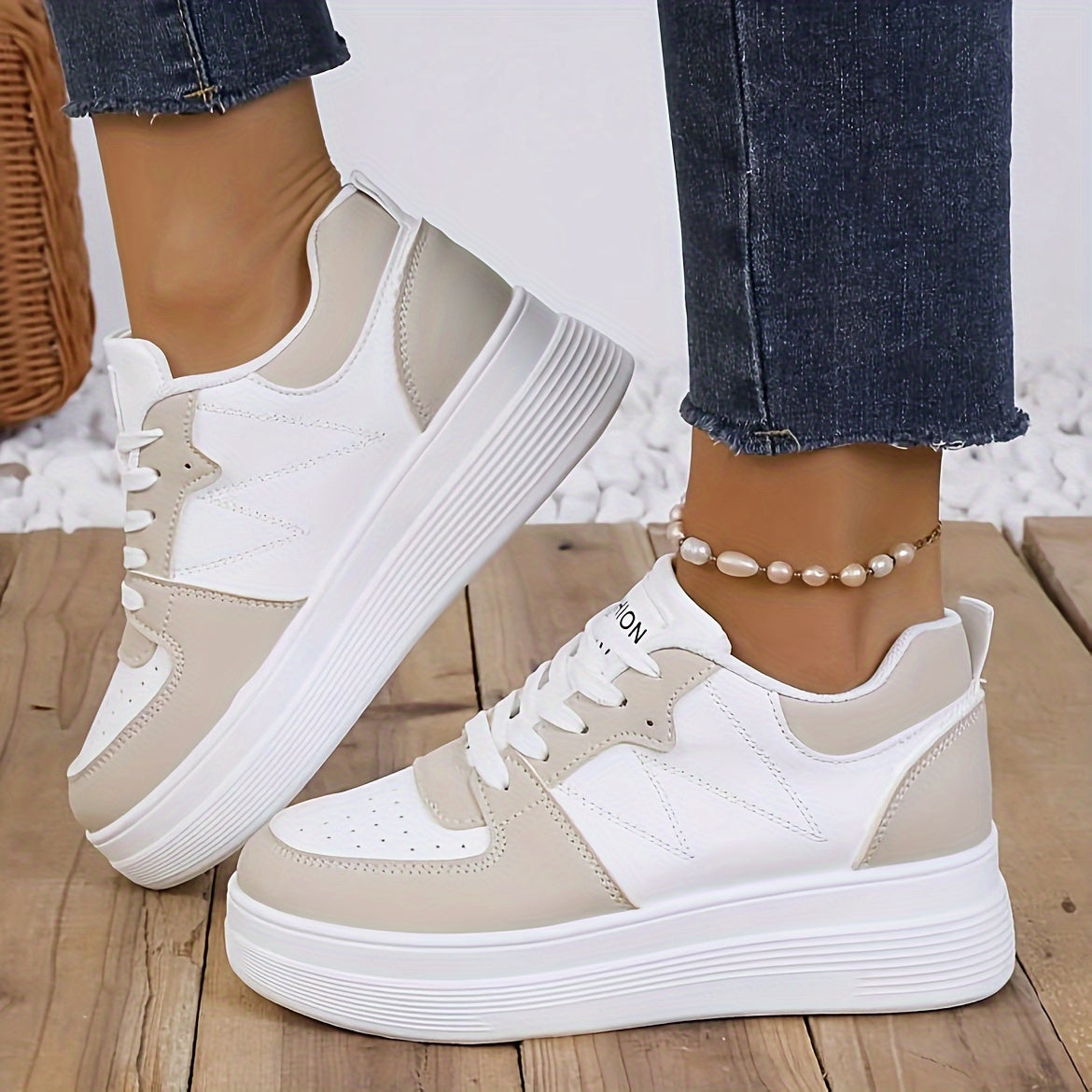 PureStep™ – Dames Sneakers Witte Orthopedische Ondersteuning & Ademend Comfort-2