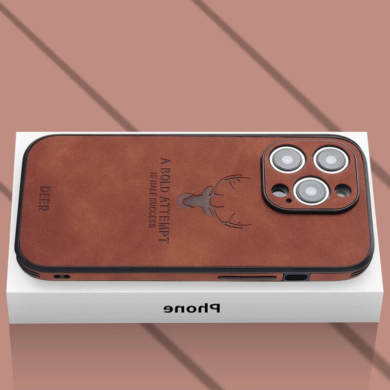 Leren iPhone Hoesje met Stijlvol Design en Schokbestendige Bescherming