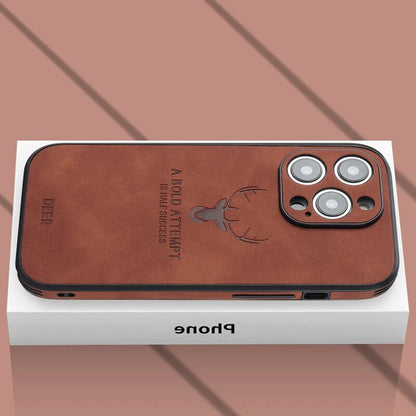 Leren iPhone Hoesje met Stijlvol Design en Schokbestendige Bescherming