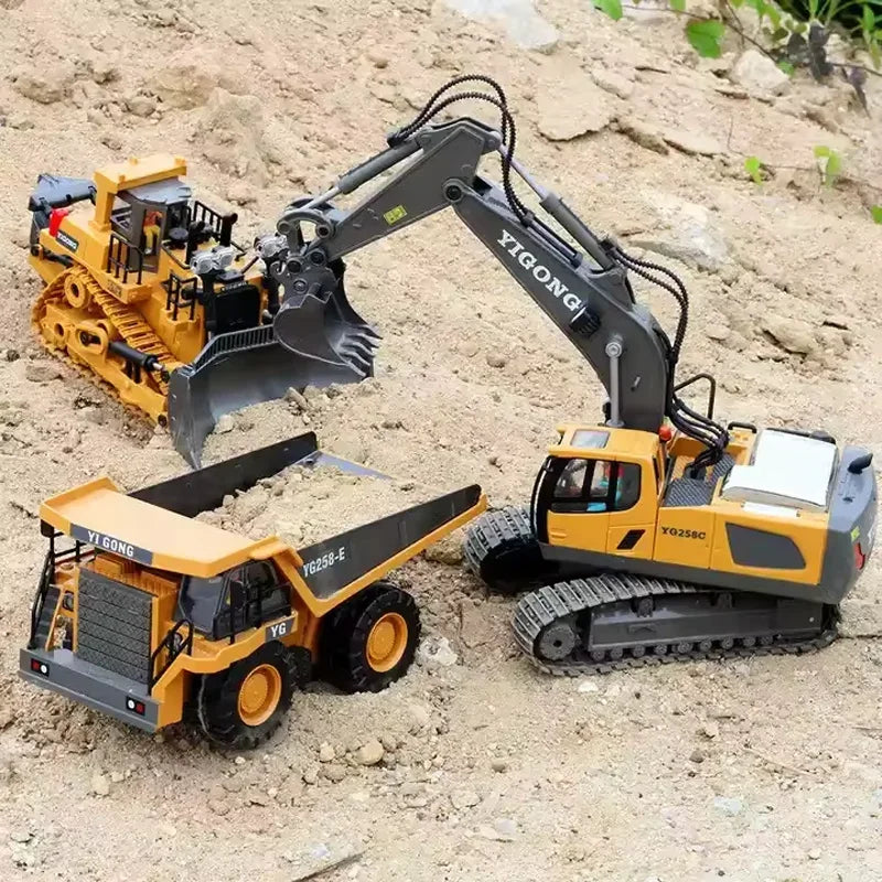RC Bouwtruck 30 cm Geel 2.4G Dumptruck Model