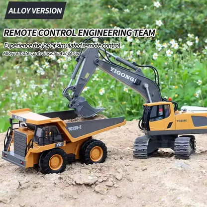 RC Bouwtruck 30 cm Geel 2.4G Dumptruck Model