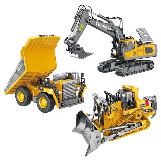 RC Bouwtruck 30 cm Geel 2.4G Dumptruck Model - Velinix