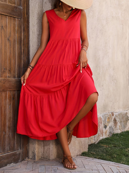 Rayona™ – Dames Zomerjurk met Elegante V-hals en Ademend A-lijn Ontwerp-1