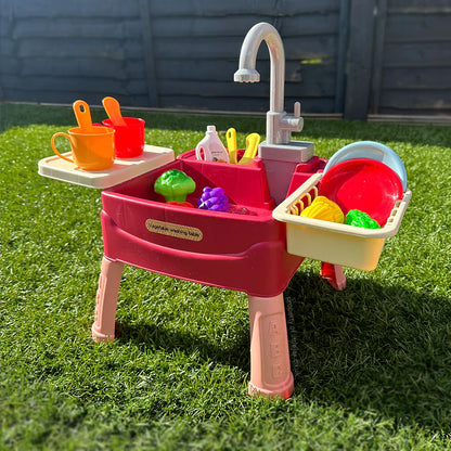 Kinder Speelkeuken met Kraan en Accessoires voor Jonge Koks