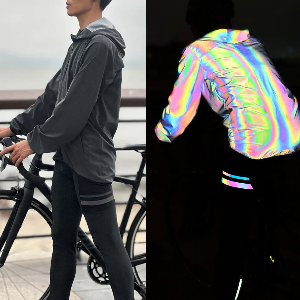 Fietsjack Heren Reflecterend Waterdicht met Capuchon en Zakken