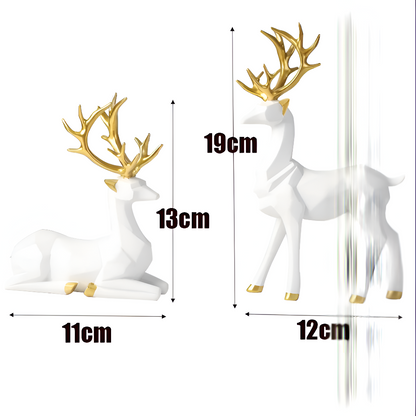 Rendier Figuur Set Moderne Resin Kerst Decoratie