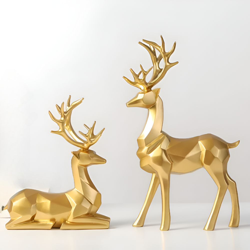 Rendier Figuur Set Moderne Resin Kerst Decoratie