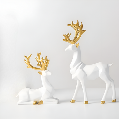 Rendier Figuur Set Moderne Resin Kerst Decoratie