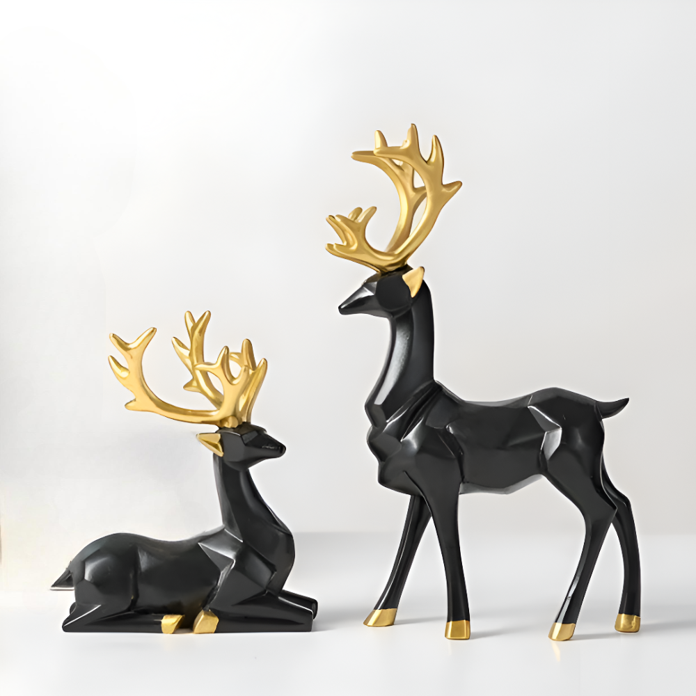 Rendier Figuur Set Moderne Resin Kerst Decoratie