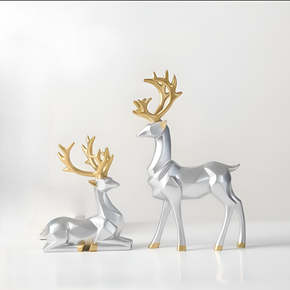Rendier Figuur Set Moderne Resin Kerst Decoratie