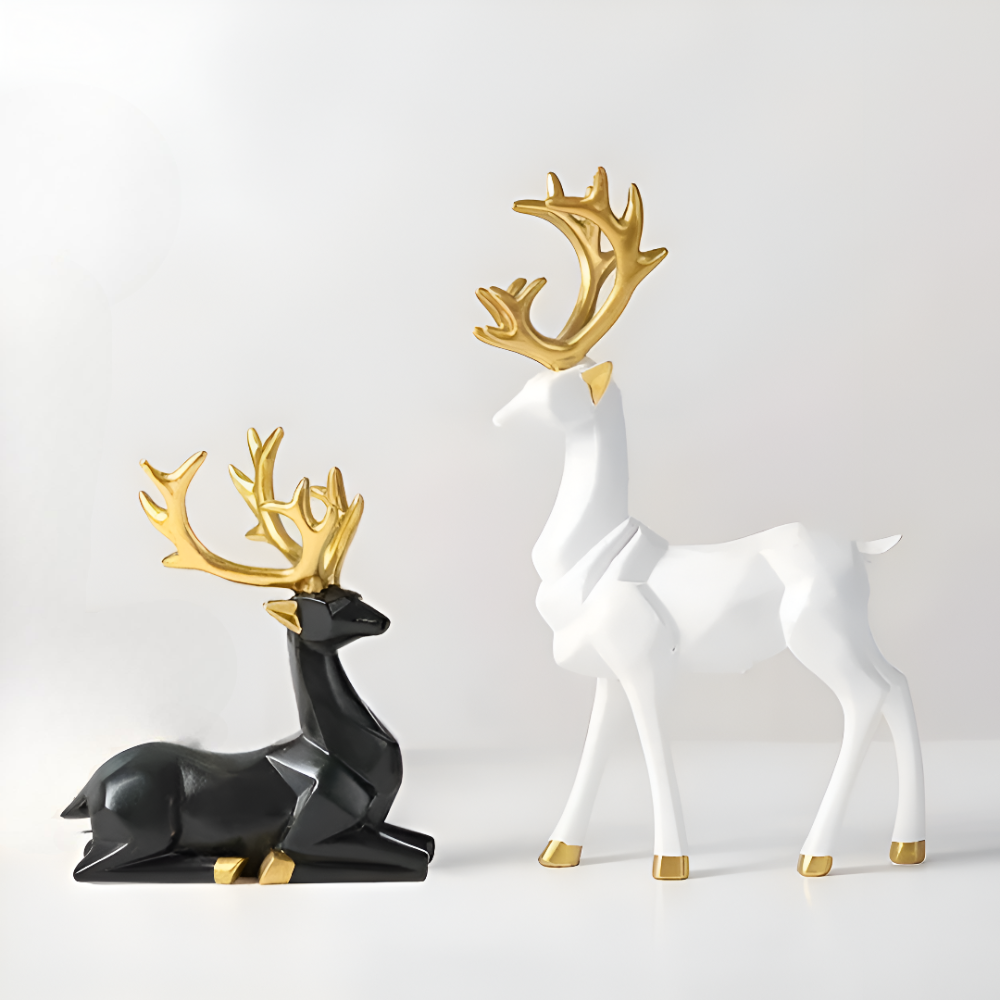 Rendier Figuur Set Moderne Resin Kerst Decoratie