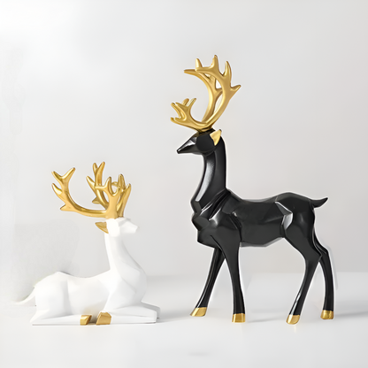 Rendier Figuur Set Moderne Resin Kerst Decoratie
