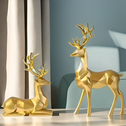 Rendier Figuur Set Moderne Resin Kerst Decoratie