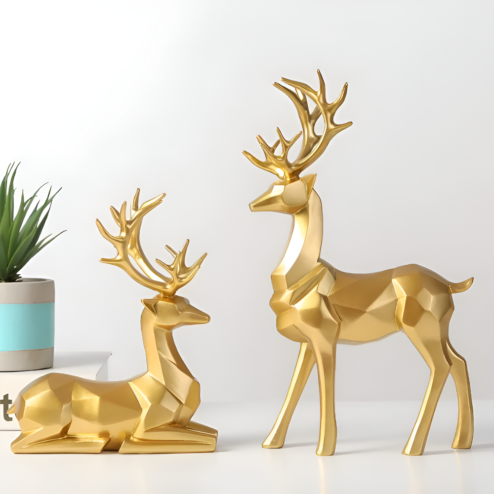 Rendier Figuur Set Moderne Resin Kerst Decoratie
