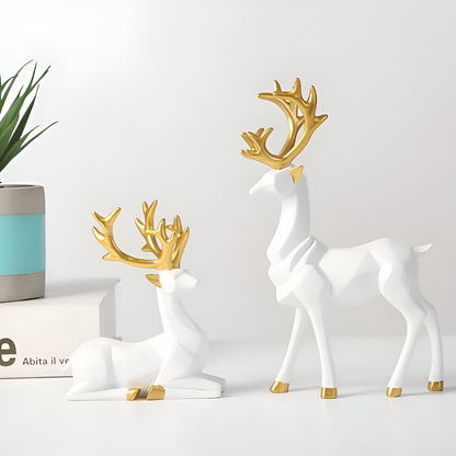 Rendier Figuur Set Moderne Resin Kerst Decoratie