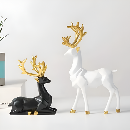 Rendier Figuur Set Moderne Resin Kerst Decoratie