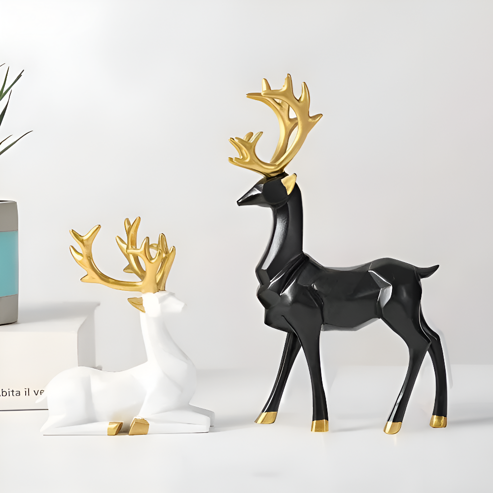 Rendier Figuur Set Moderne Resin Kerst Decoratie
