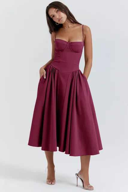 Variant image for Alora™ – Dames Maxi Jurk met Off-Shoulder Ontwerp voor Zomerse Elegantie-21