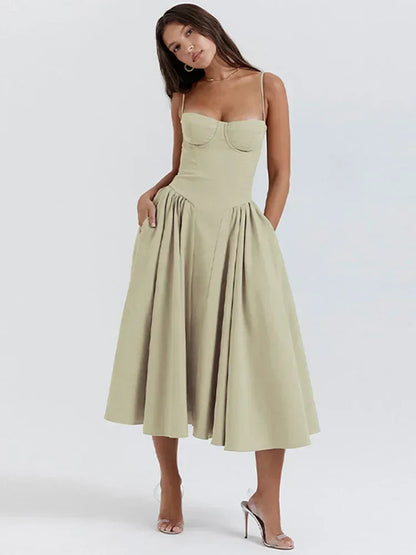 Alora™ – Dames Maxi Jurk met Off-Shoulder Ontwerp voor Zomerse Elegantie-2