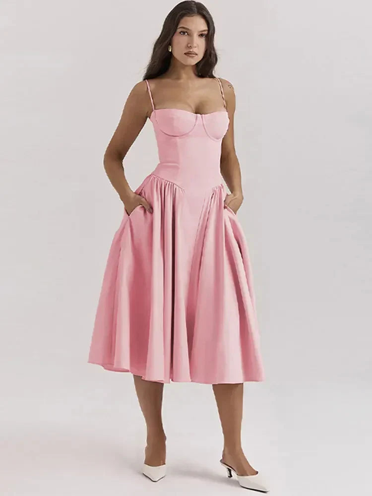 Alora™ – Dames Maxi Jurk met Off-Shoulder Ontwerp voor Zomerse Elegantie-6