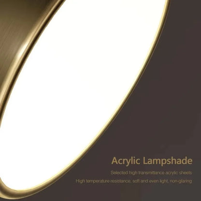 Koperen LED Plafondlamp Retro Stijl Energiezuinig
