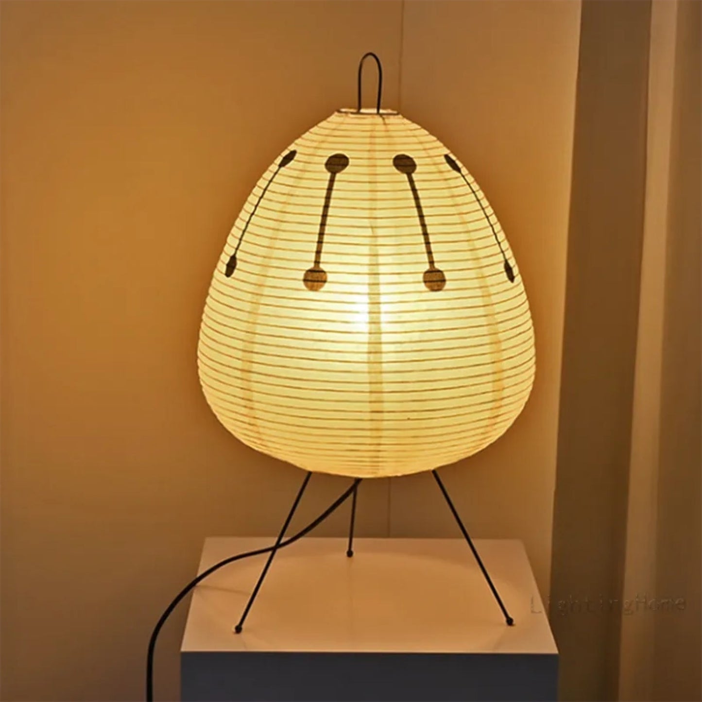Rijstpapier Lamp Sereni - Handgemaakt voor een Gezellige Sfeer