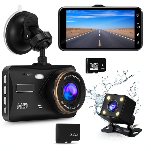RoadGuard - Autodashcam voor voor- en achterkant met nachtzicht 0