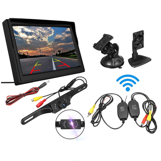 RoadVision Draadloze Achteruitrijcamera – 5" Scherm & 170° Groothoek 0
