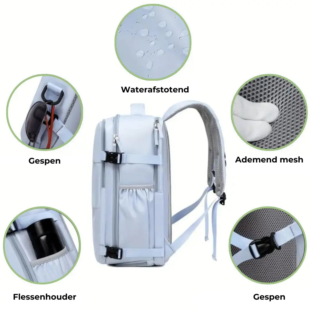 Reistas Rugzak Waterdicht met USB Oplader