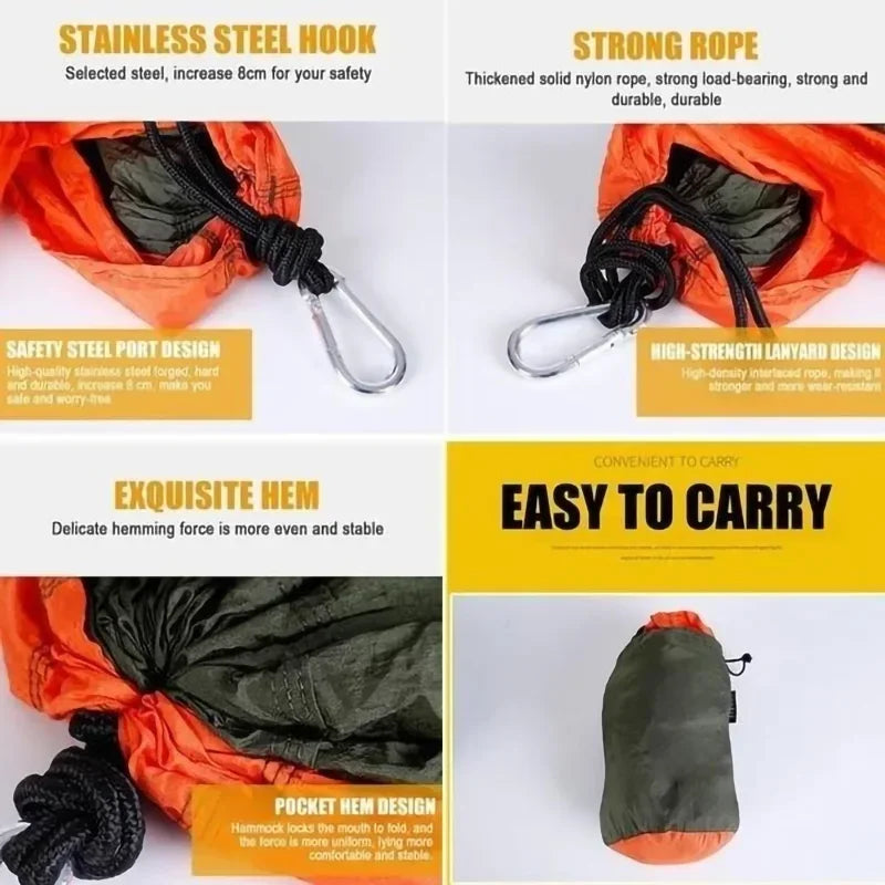 Nylon Hangmat Draagbaar Licht en Comfortabel voor Outdoor