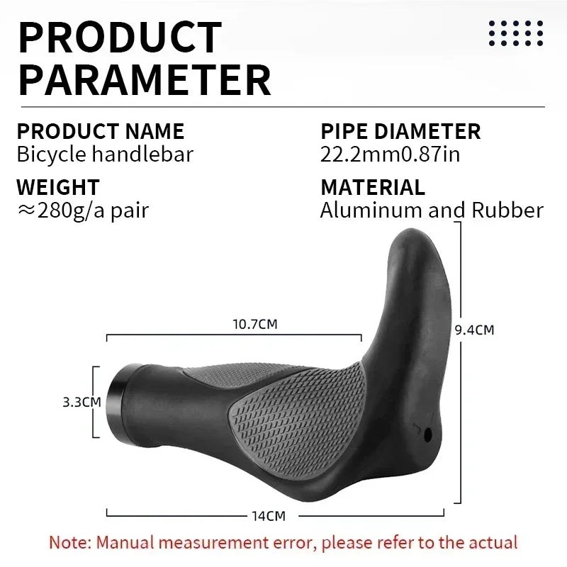 Mountainbike Handvatten Ergonomisch met Schokabsorptie en Antislip Rubber