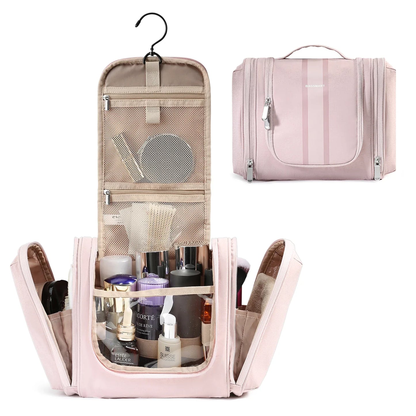 Compact Toilettas Opbergset Transparant