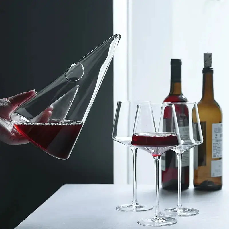 Wijngieter met Karaf Glas en Separator Snel en Efficiënt