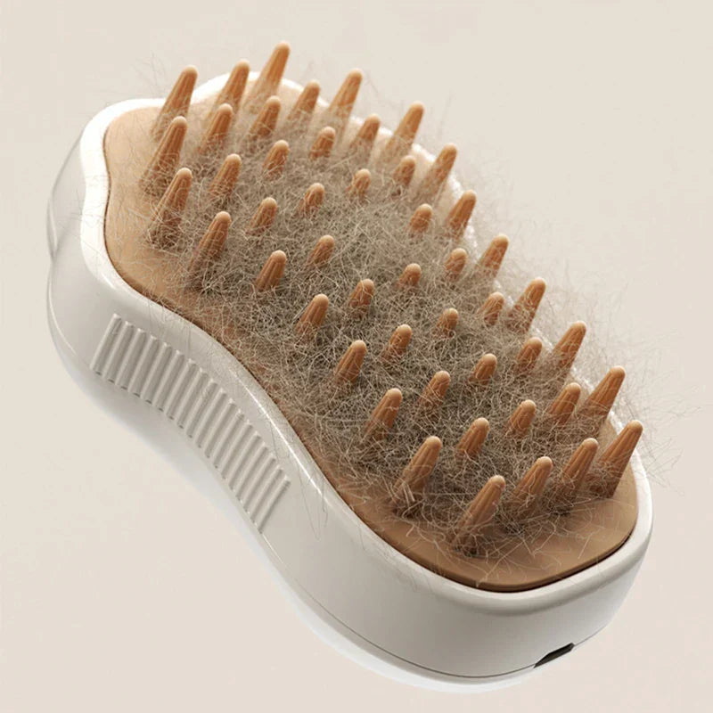 Kattenborstel 3-in-1 Zacht Silicone Massageborstel Roze of Bruin