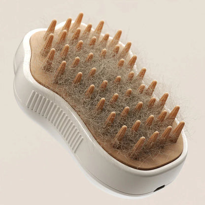 Kattenborstel 3-in-1 Zacht Silicone Massageborstel Roze of Bruin