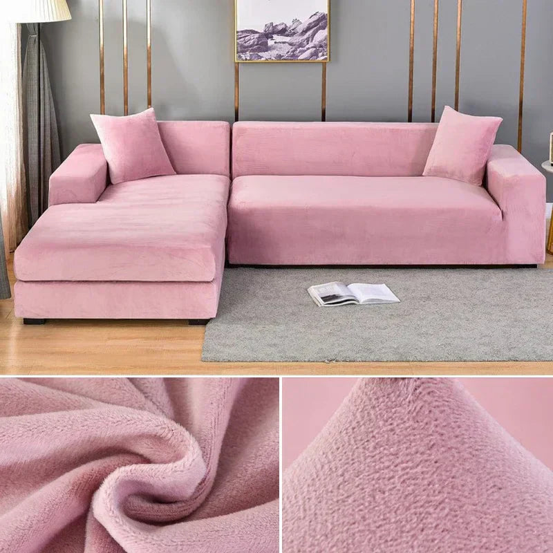 Bankhoes Fluwelen Stretch Antislip voor Thuis - Velinix