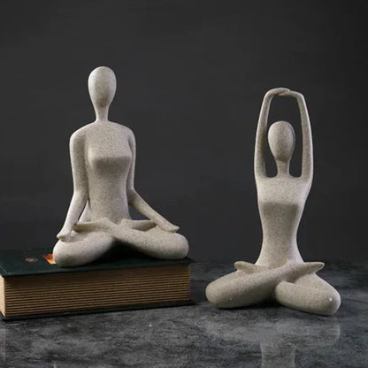 Yoga Standbeeld Vrouw Moderne Binnenhuisdecoratie Resin Figuur