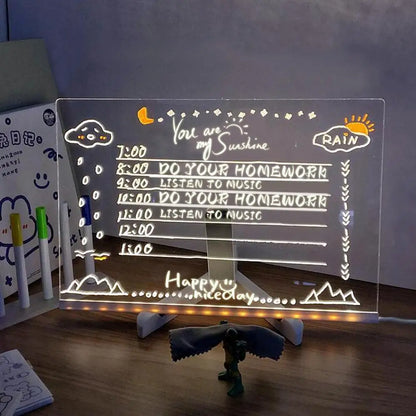 LED Tekenbord met Nachtlampje voor Kinderen Uitwisbaar