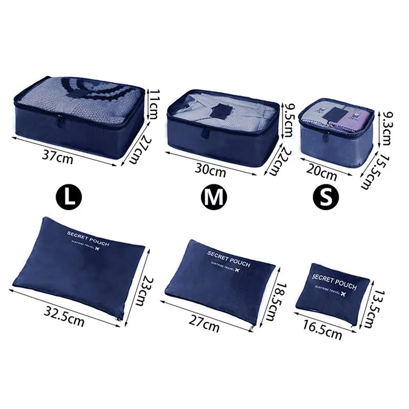 Reisorganizer Set met Opbergzakken en Reistas Accessoires