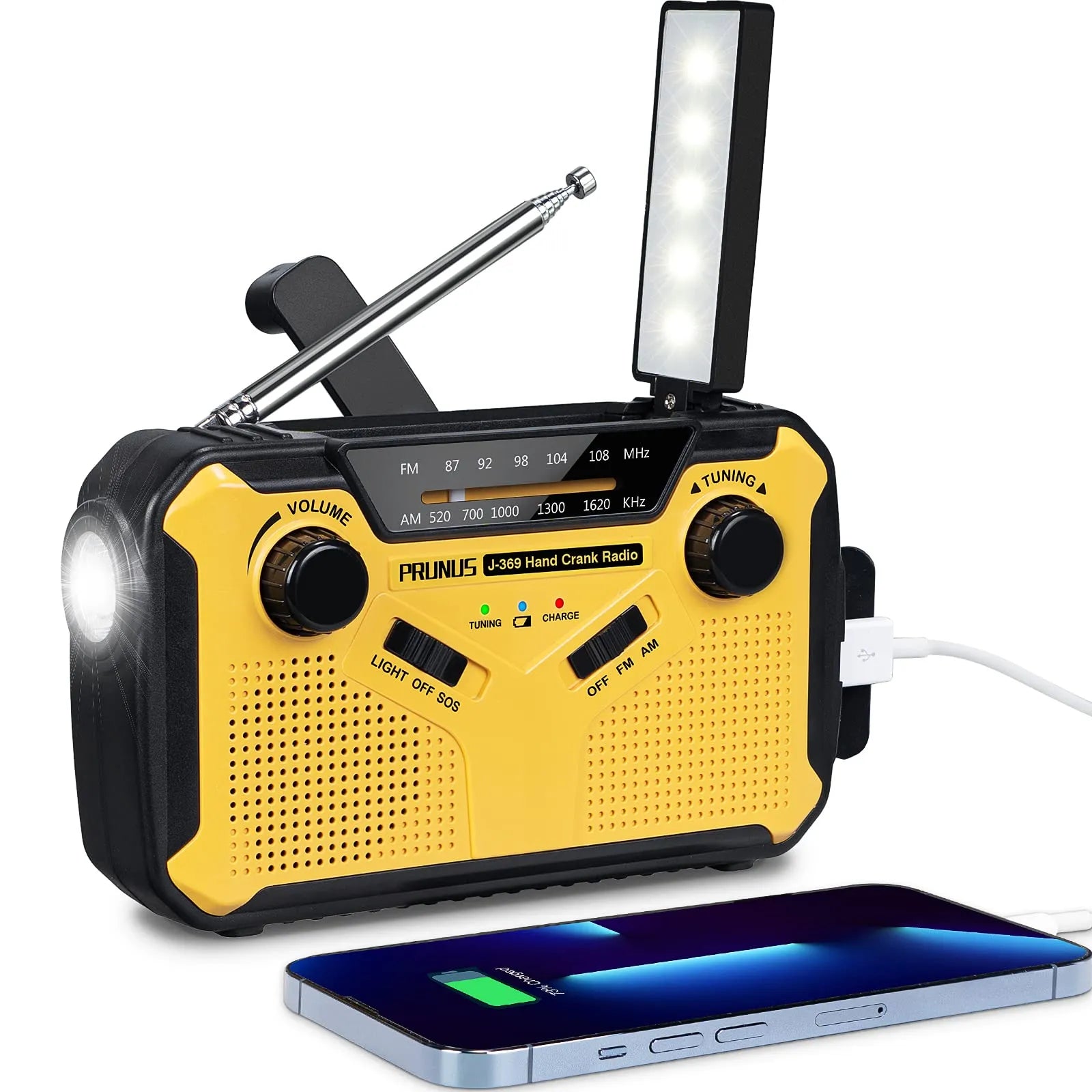 Noodradio met Oplaadfunctie en Zonnepaneel - Velinix