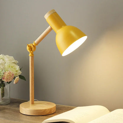 Houten Tafellamp Scandinavisch Design Dimbaar