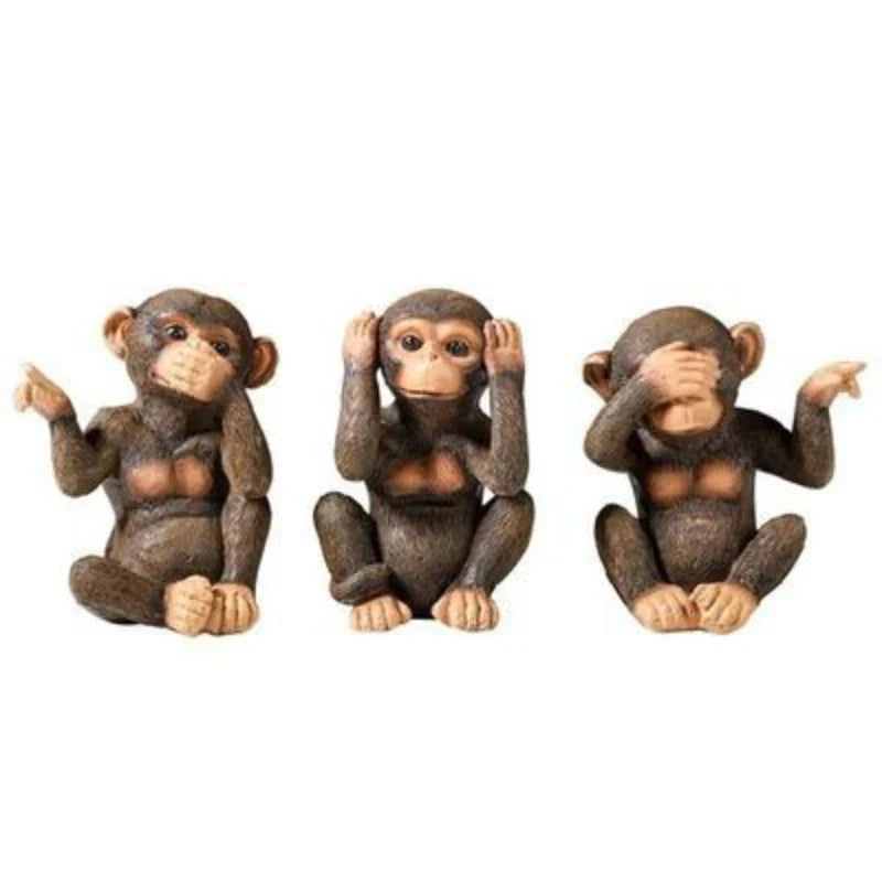 Gorilla Beeldenset Nordic Stijl Hars Figuur Decoratie - Velinix