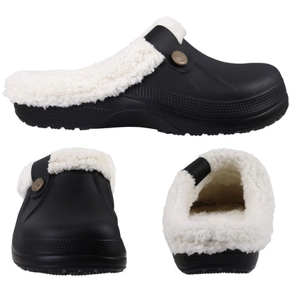Waterdichte Fleece Klompen Luxe Bontvoering Warm en Stijlvol