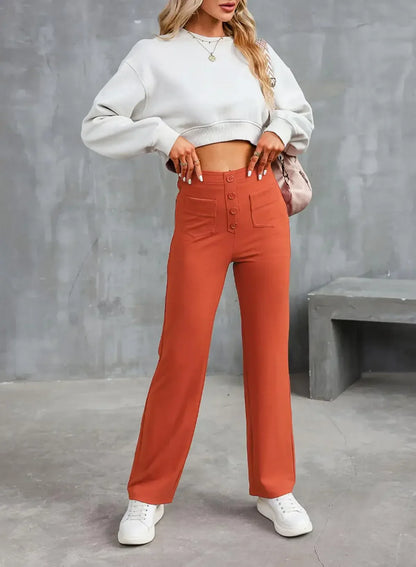 Hoge Taille Casual Broek Elastisch Comfortabele Losse Broek