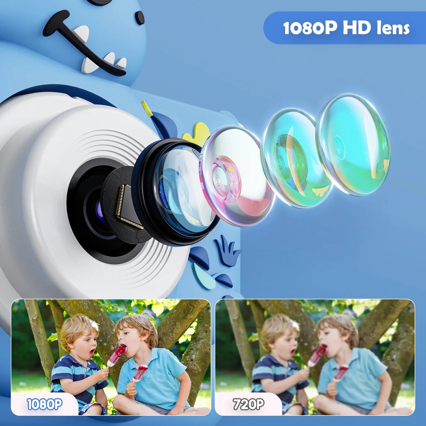 Kinder Camera Digitale 1080P Videocamera voor Jongens - Velinix