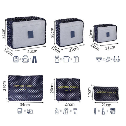Reisorganizer Set met Opbergzakken en Reistas Accessoires