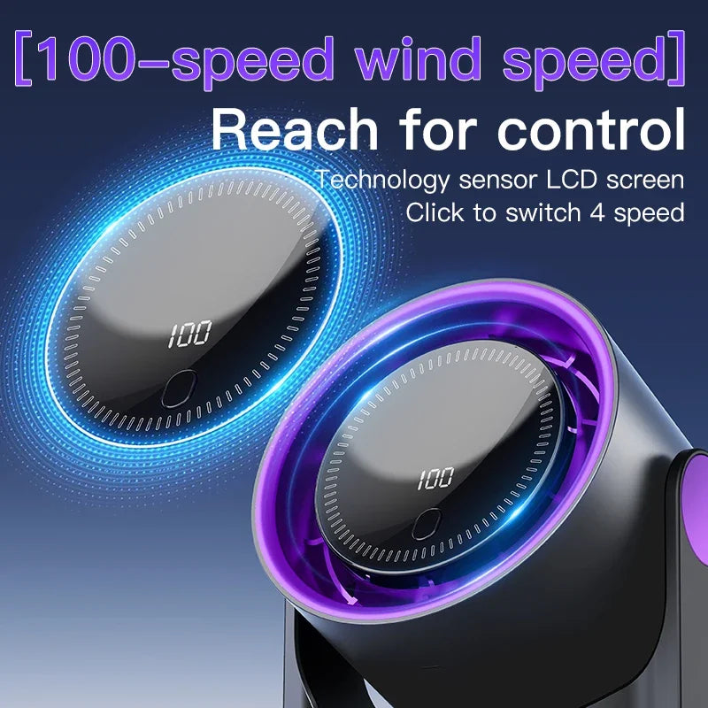 Draagbare USB Ventilator Fluisterstil 100 Niveaus Energiezuinig