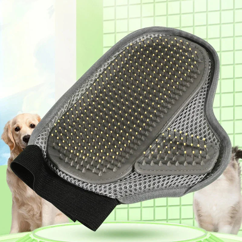 Dierenverzorgingshandschoen voor Honden en Katten met Zachte Massage - Velinix