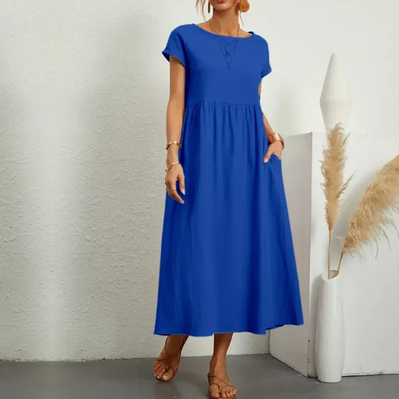 Vintage Jurk Losse Pasvorm Flatterend voor Vrouw
